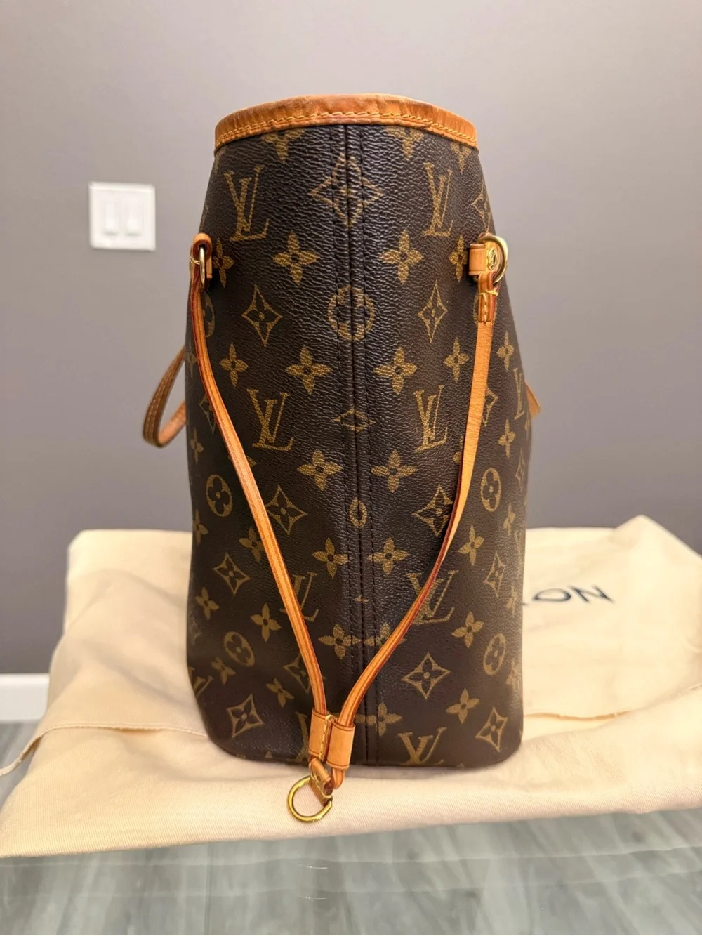 Louis Vuitton Monogram Canvas Neverfull MM Tote Bag in Brown